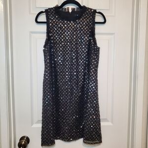 Aidan by Aidan Mattox Womens Black Party Sequin/Beaded Cocktail Dress 6